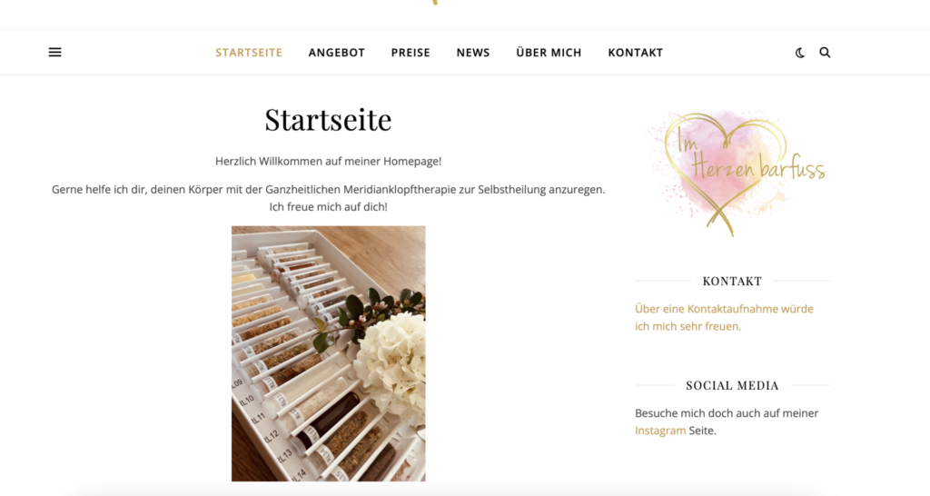 m Herzen barfuss: ich bin online. schön dass du auf meine Homepage gefunden hast.